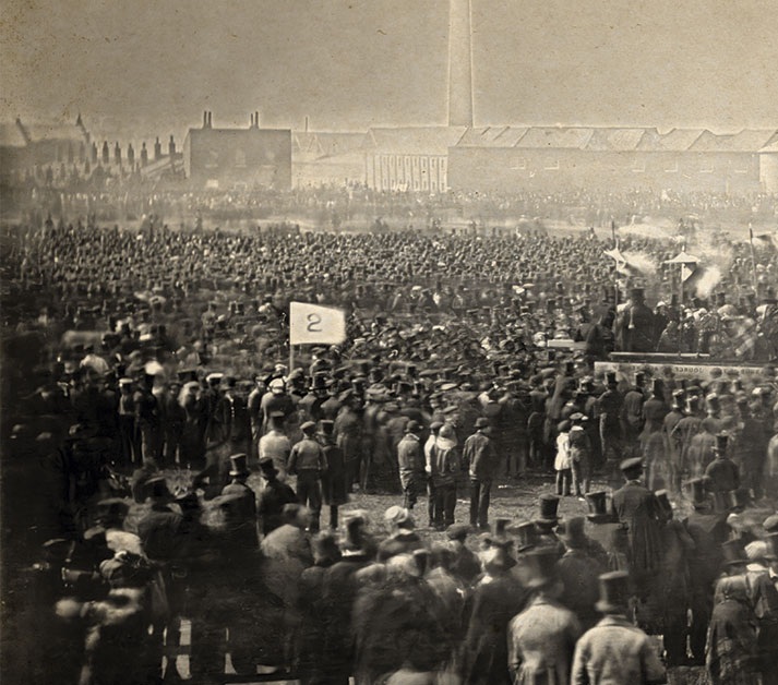 Britse arbeiders in staking